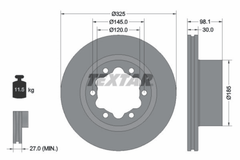 2x Bremsscheibe Hinterachse für MAN VW TGE Kasten Pritsche/Fahrgestell Bus