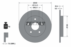 2x Bremsscheibe Hinterachse für TOYOTA AURIS COROLLA Stufenheck