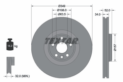 2x Bremsscheibe Vorderachse für JAGUAR LAND ROVER E-PACE DISCOVERY SPORT VAN