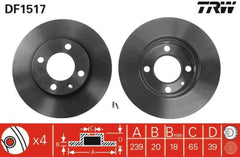 2x Bremsscheibe Vorderachse für AUDI SEAT VW 80 B1 Stufenheck B2 B3 90 COUPE