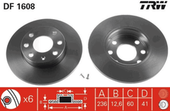 2x Bremsscheibe Vorderachse für OPEL CHEVROLET DAEWOO ASCONA C CC ASTRA F