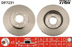 2x Bremsscheibe Vorderachse für MITSUBISHI 3000 GT Coupe ECLIPSE Cabriolet FTO