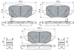 Bremsbelagsatz Scheibenbremse Hinterachse für MAZDA CX-60 CX-80