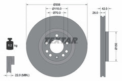 2x Bremsscheibe Vorderachse für OPEL SAAB ZAFIRA / FAMILY B ASTRA H Caravan