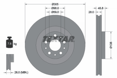 2x Bremsscheibe Vorderachse für FIAT OPEL 500L DOBLO Pritsche/Fahrgestell Kombi