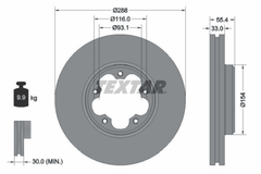 2x Bremsscheibe Vorderachse für FORD TOURNEO CUSTOM V362 Bus TRANSIT V363