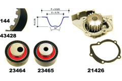 Wasserpumpe + Zahnriemensatz für CITROËN FIAT LANCIA PEUGEOT C8 EVASION