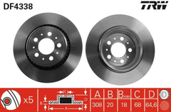 2x Bremsscheibe Hinterachse für VOLVO XC90 I