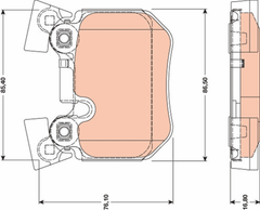 Bremsbelagsatz Scheibenbremse Hinterachse für BMW 1 Coupe Cabriolet 3 Touring