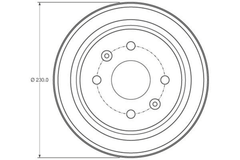 2x Bremstrommel Hinterachse für CHEVROLET AVEO / KALOS Stufenheck Schrägheck