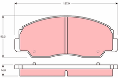 Bremsbelagsatz Scheibenbremse Vorderachse für DAIHATSU FEROZA Soft Top Hard