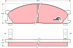 Bremsbelagsatz Scheibenbremse Vorderachse für NISSAN SUBARU 300ZX Coupe NP300