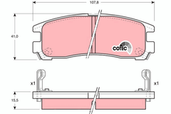 Bremsbelagsatz Scheibenbremse Hinterachse für CHRYSLER MITSUBISHI SEBRING Coupe