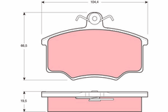 Bremsbelagsatz Scheibenbremse Vorderachse für AUDI 80 B2 Stufenheck B3 100 C2