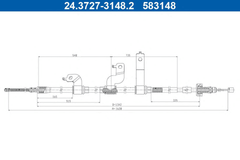 Seilzug Feststellbremse hinten links für HYUNDAI i20 ACTIVE II Coupe Hatchback