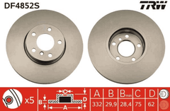 2x Bremsscheibe Vorderachse für BMW X5 X6