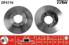 2x Bremsscheibe Vorderachse für TOYOTA HIACE IV Kasten Bus V / COMMUTER