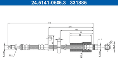Bremsschlauch Vorderachse für CITROËN OPEL C3 AIRCROSS II Van CROSSLAND X /