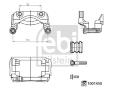 Halter Bremssattel Vorderachse rechts für RENAULT DACIA CLIO II LOGAN I Kombi