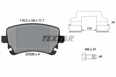 Bremsbelagsatz Scheibenbremse Hinterachse für AUDI VW A4 B6 Avant Cabriolet B7