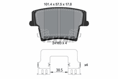 Bremsbelagsatz Scheibenbremse Hinterachse für CHRYSLER DODGE LANCIA 300C Touring