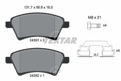 Bremsbelagsatz Scheibenbremse Vorderachse für SUZUKI FIAT SX4 / CLASSIC