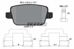 Bremsbelagsatz Scheibenbremse Hinterachse für FORD FOCUS II GALAXY KUGA I