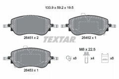Bremsbelagsatz Scheibenbremse Vorderachse für FIAT ABARTH TIPO Kombi Schrägheck