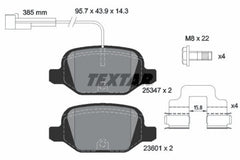 Bremsbelagsatz Scheibenbremse Hinterachse für FIAT ABARTH 500X 500 C / 595 695