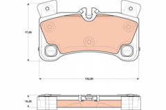 Bremsbelagsatz Scheibenbremse Hinterachse für AUDI PORSCHE VW Q7 Van CAYENNE