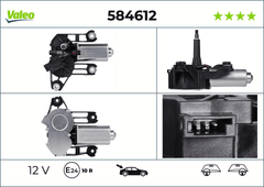 Wischermotor hinten für CITROËN FIAT PEUGEOT NEMO Großraumlimousine