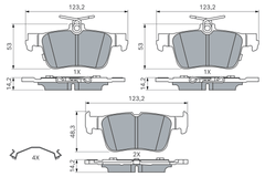 Bremsbelagsatz Scheibenbremse Hinterachse für FORD USA MUSTANG MACH-E