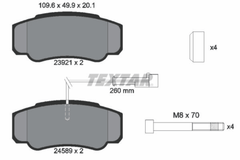 Bremsbelagsatz Scheibenbremse Hinterachse für NISSAN RENAULT TRUCKS CABSTAR