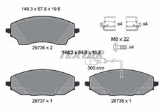 Bremsbelagsatz Scheibenbremse Hinterachse für FIAT CITROËN PEUGEOT DUCATO