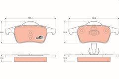 Bremsbelagsatz Scheibenbremse Hinterachse für VOLVO S80 I S60 V70 II XC70 Cross