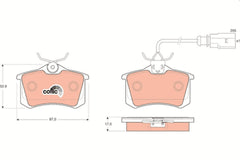 Bremsbelagsatz Scheibenbremse Hinterachse für VW SEAT FORD SHARAN CALIFORNIA T4