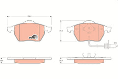 Bremsbelagsatz Scheibenbremse Vorderachse für SEAT VW FORD ALHAMBRA VAN SHARAN