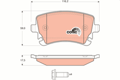 Bremsbelagsatz Scheibenbremse Hinterachse für AUDI VW A4 B6 Avant B7 Cabriolet