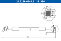Bremsschlauch Hinterachse links für HYUNDAI KIA i30 FASTBACK Kombi Hatchback Van