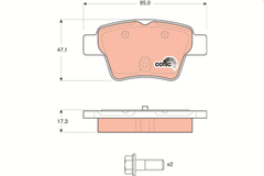 Bremsbelagsatz Scheibenbremse Hinterachse für CITROËN PEUGEOT C4 I Coupe