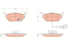 Bremsbelagsatz Scheibenbremse Vorderachse für VW SEAT SKODA AUDI CADDY III