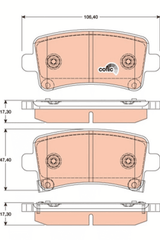 Bremsbelagsatz Scheibenbremse Hinterachse für OPEL SAAB CHEVROLET INSIGNIA A