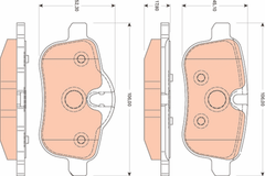 Bremsbelagsatz Scheibenbremse Hinterachse für BMW Z4 Roadster