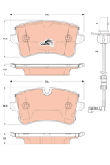 Bremsbelagsatz Scheibenbremse Hinterachse für AUDI A8 D4
