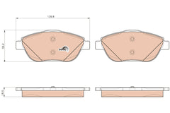Bremsbelagsatz Scheibenbremse Vorderachse für CITROËN PEUGEOT OPEL DS C3 II DS3
