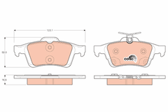 Bremsbelagsatz Scheibenbremse Hinterachse für FORD C-MAX II FOCUS Turnier