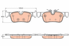 Bremsbelagsatz Scheibenbremse Hinterachse für BMW MINI 2 Active Tourer X1 X2