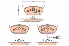Bremsbelagsatz Scheibenbremse Vorderachse für SEAT AUDI VW SKODA LEON ST SC