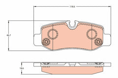 Bremsbelagsatz Scheibenbremse Hinterachse für MERCEDES-BENZ VITO Tourer Mixto
