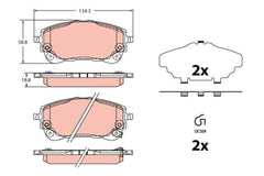 Bremsbelagsatz Scheibenbremse Vorderachse für TOYOTA YARIS CROSS COROLLA